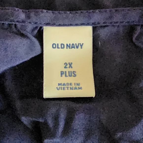 Old Navy 100% Rayon Blue V Neck Dress Plus Size 2X - Picture 6 of 8